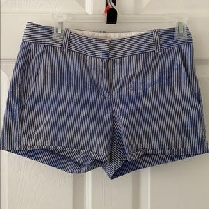 J. Crew Striped Tie-Dye Seersucker Shorts Size 00